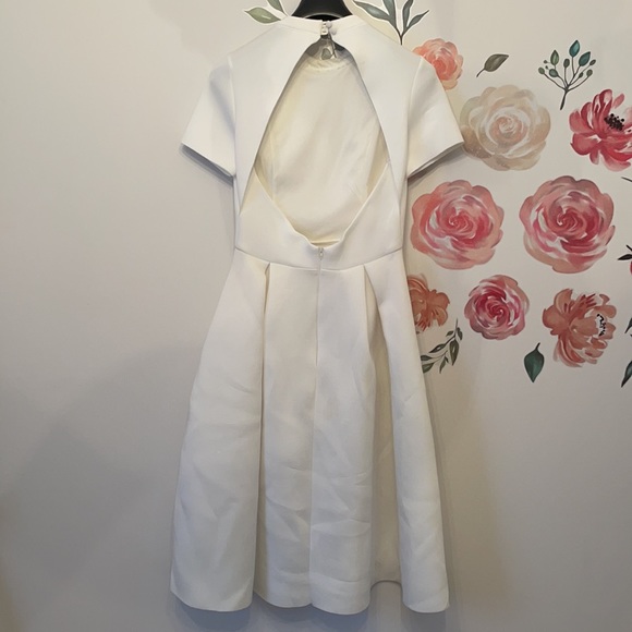 ASOS open back scuba a line dress white - Picture 2 of 4